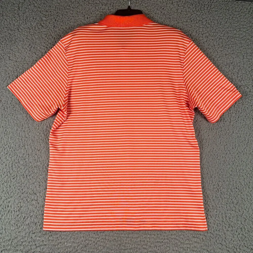 Pinehurst By Adidas Polo Shirt Mens‎ Large Orange Golf Putter Boy Logo 1895